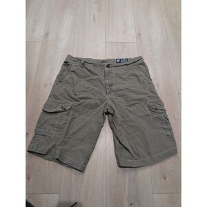 Kuhl Men's Ambush Cargo Shorts Dark‎ Khaki Vintage Patina Dye Size 34